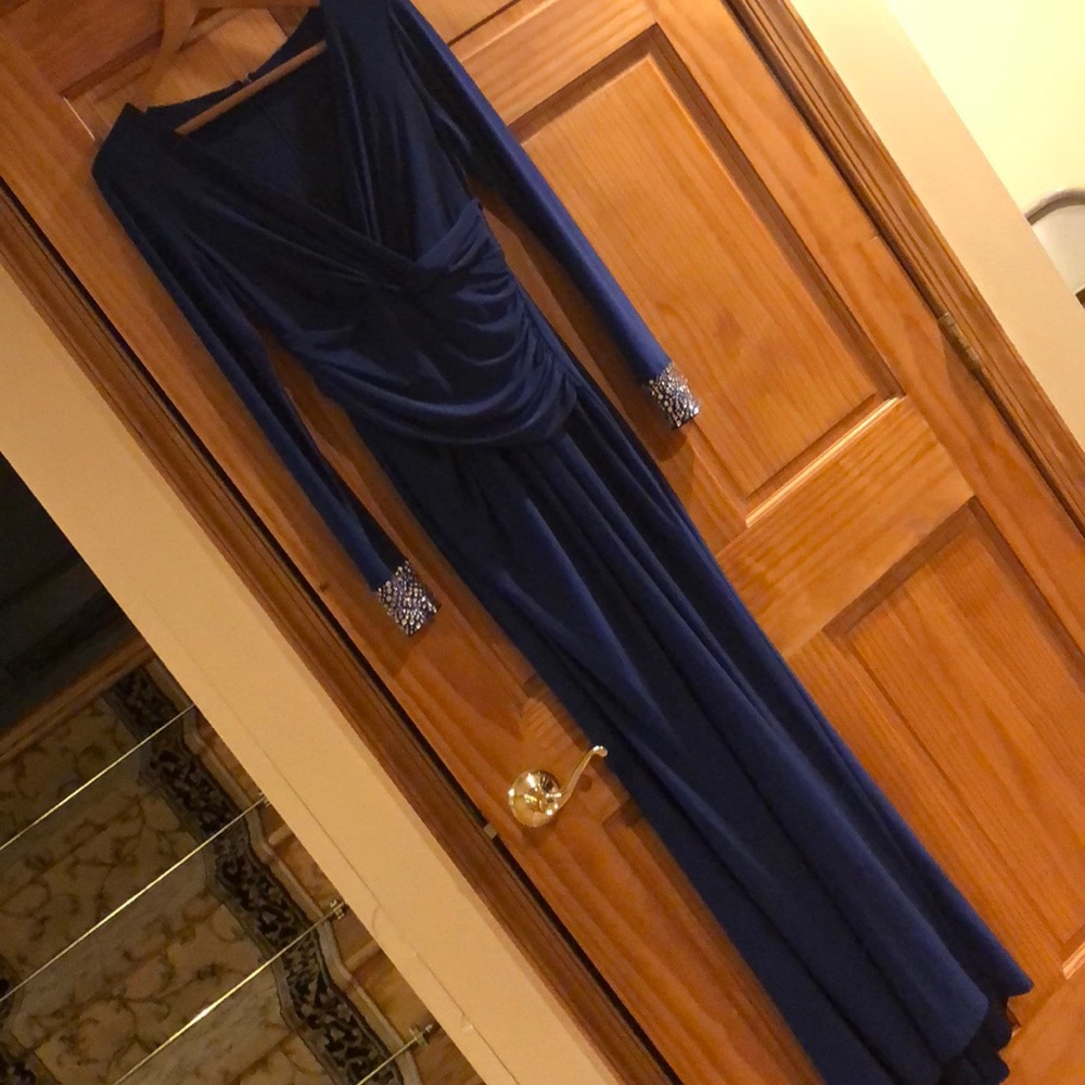 Long sleeve evening gown size 10 $99